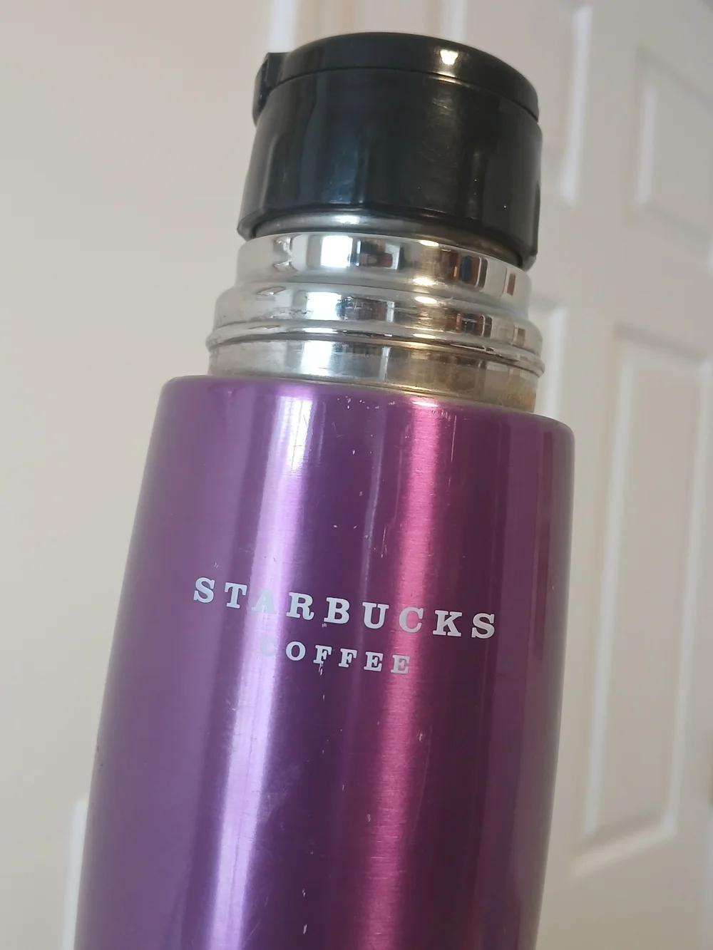 2006 Starbucks Purple Stainless Travel Tumbler Vintage
